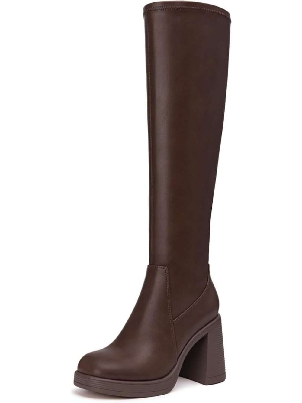 Stylish Knee High Stretch Chunky Platform Boots for Women - Trendy Tall Footwear